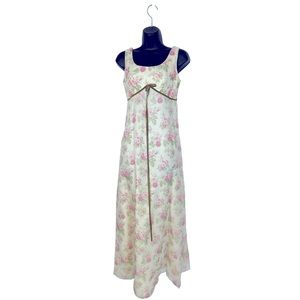 Vintage 60’ Lovely long Rose print dress